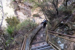 The stairs to the three sisters.