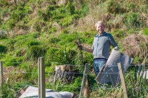 Franck, having green fingers. 