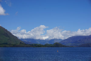 View on the lake and the Mount Aspiring National Park from Wanaka.