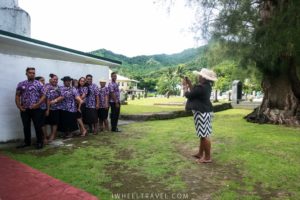 Petite pause photo après le service.