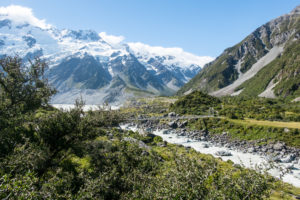 The first suspension bridge above the river. 