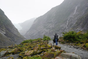 A la conquête du glacier Franz Josef. 