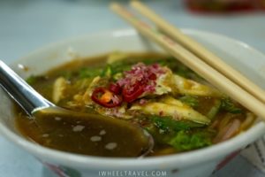 Ce délicieux asam laksa a couté seulement 1€.