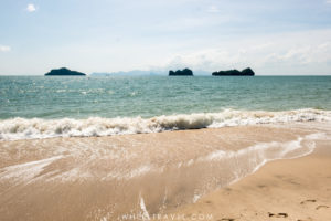 Pantai Rekreasi Kastam and its beautiful view on small islands.