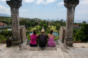 Ujung Water Palace, with Franck and my sister Alicia.