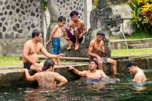 Bathing time in Tirta Gangga.