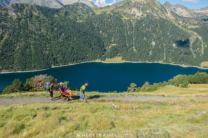 Lac de l'Oule GR10 joëlette